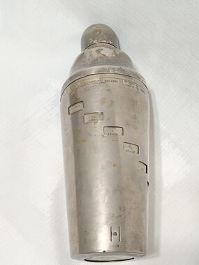 Napier Vintage 1930's Cocktail Shaker Dial-a-Drink  Patent Pending Silver Plated
